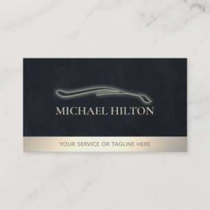 Modern simple luxury powerful car outline business card