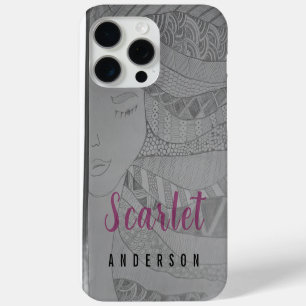 Modern simple mandala art work iPhone 15 pro max case