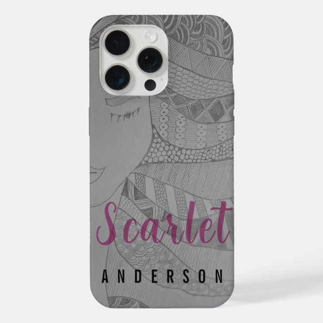 Modern simple mandala art work iPhone case (Back)