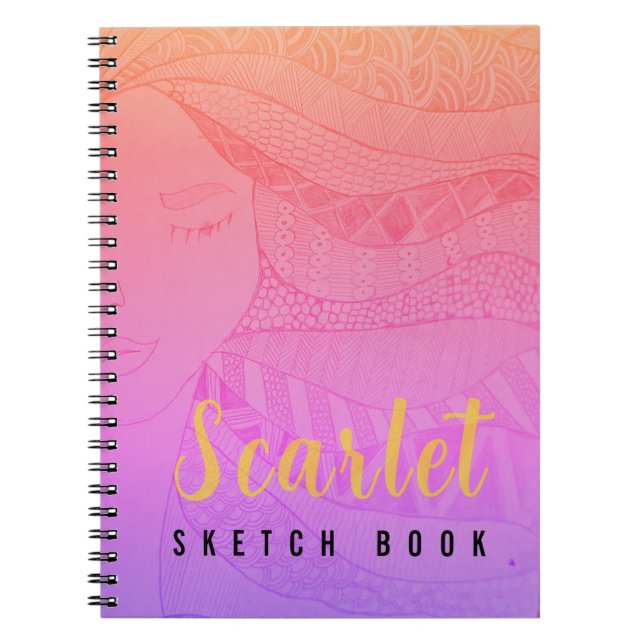 Modern simple mandala art work notebook (Front)