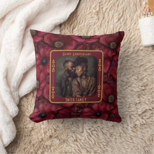 Modern Simple Marriage Throw Pillow For Couple