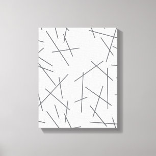 Modern, simple, messy graphic line pattern canvas print