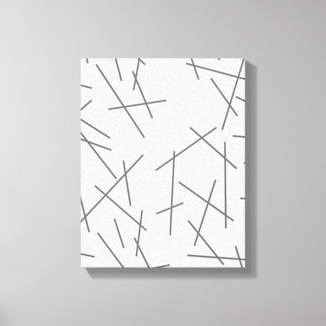Modern, simple, messy graphic line pattern canvas print (Front)