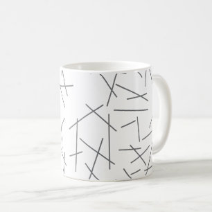 Modern, simple, messy graphic line pattern coffee mug