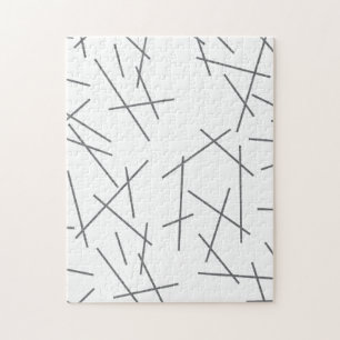 Modern, simple, messy graphic line pattern jigsaw puzzle
