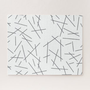 Modern, simple, messy graphic line pattern jigsaw puzzle