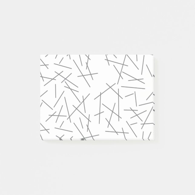 Modern, simple, messy graphic line pattern post-it notes (Front)