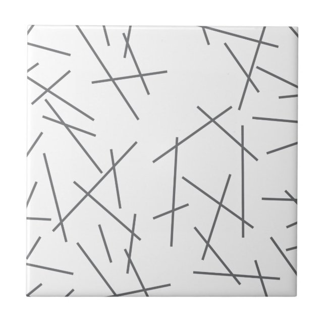 Modern, simple, messy graphic line pattern tile (Front)