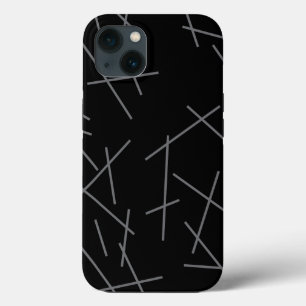 Modern, simple, messy, trendy graphic line pattern iPhone 13 case