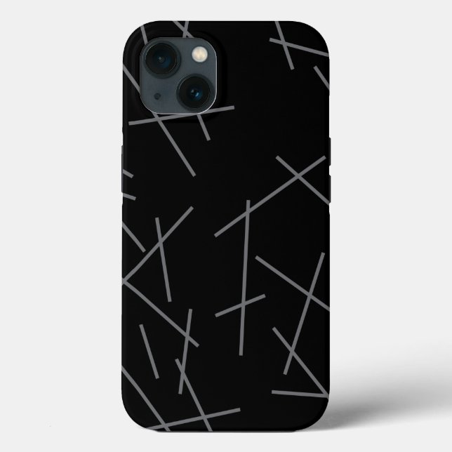 Modern, simple, messy, trendy graphic line pattern Case-Mate iPhone case (Back)