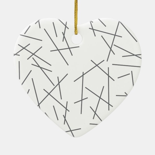 Modern, simple, messy, trendy graphic line pattern ceramic ornament (Back)