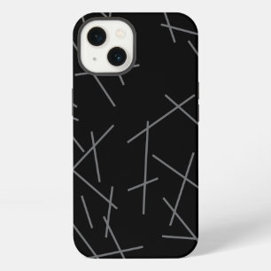 Modern, simple, messy, trendy graphic line pattern iPhone 13 case