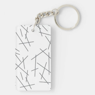 Modern, simple, messy, trendy graphic line pattern keychain