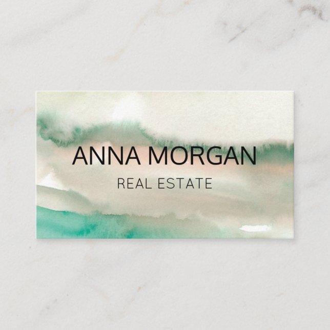 modern simple minimal architecture real estate bus business card (Front)