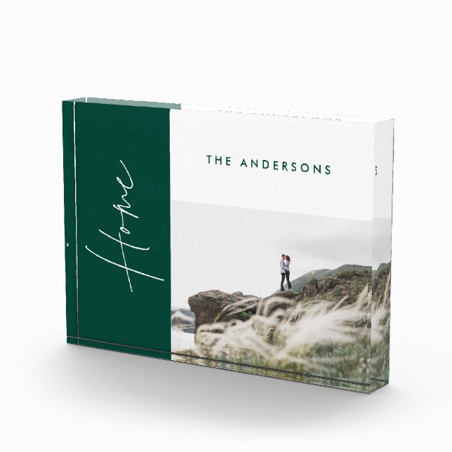 modern simple minimal green home photo family gift (Right)