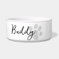 Modern simple minimal paw print personlaized grey