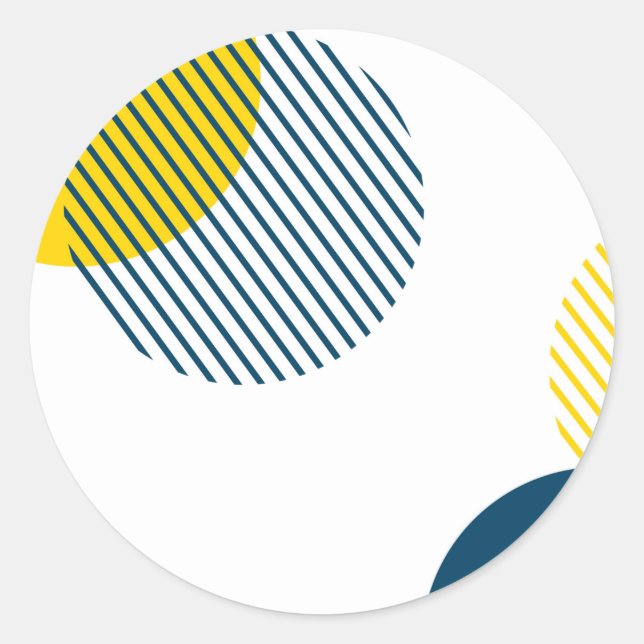 Modern, simple, minimal, trendy urban abstract art classic round sticker (Front)