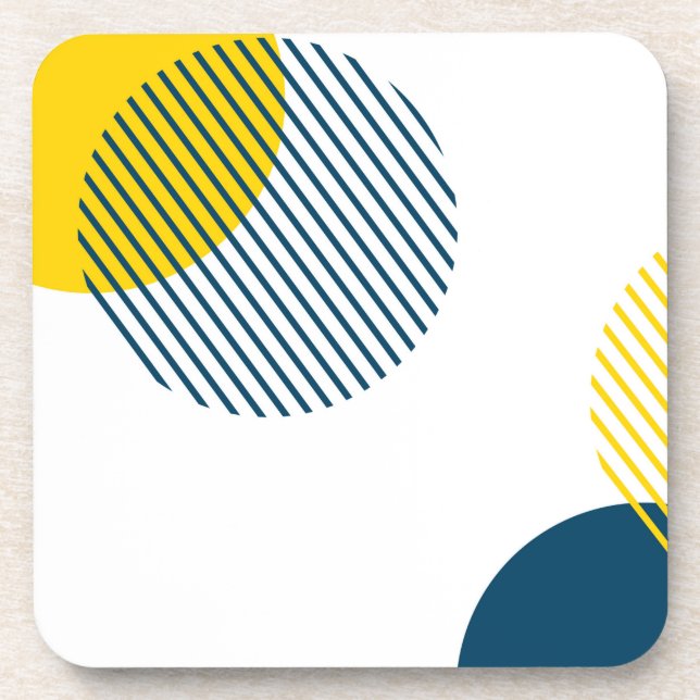 Modern, simple, minimal, trendy urban abstract art coaster (Front)