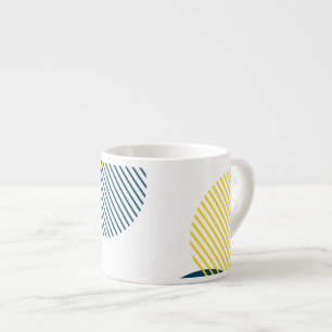 Modern, simple, minimal, trendy urban abstract art espresso cup