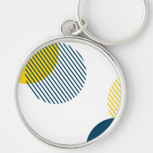 Modern, simple, minimal, trendy urban abstract art keychain