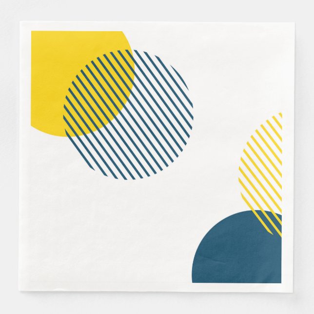 Modern, simple, minimal, trendy urban abstract art napkin (Front)