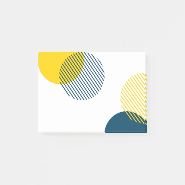 Modern, simple, minimal, trendy urban abstract art post-it notes (Front)