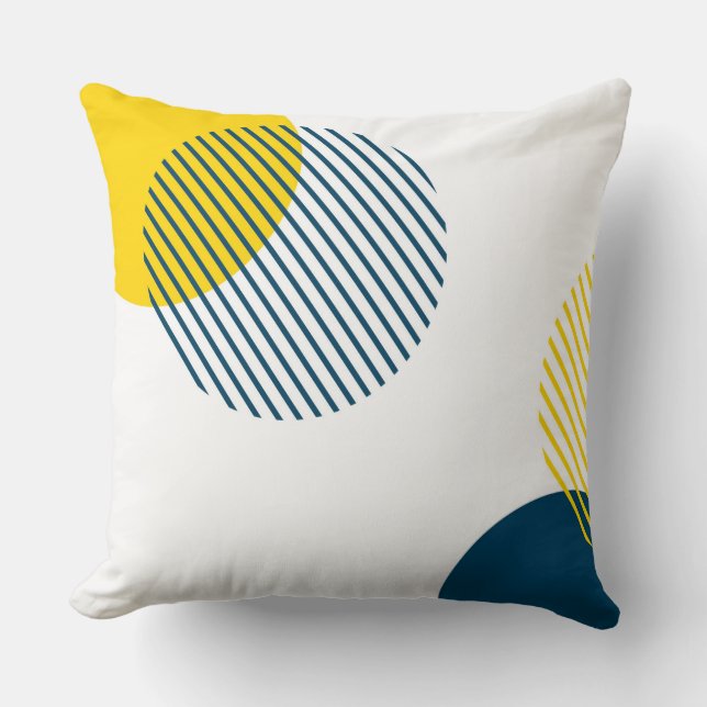 Modern, simple, minimal, trendy urban abstract art throw pillow (Front)