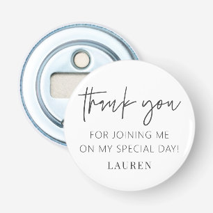 Modern Simple Minimalist Chic Thank You Bottle Opener