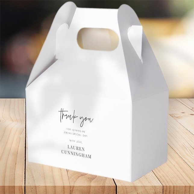 Modern Simple Minimalist Chic Thank You Favor Box (Creator Uploaded)