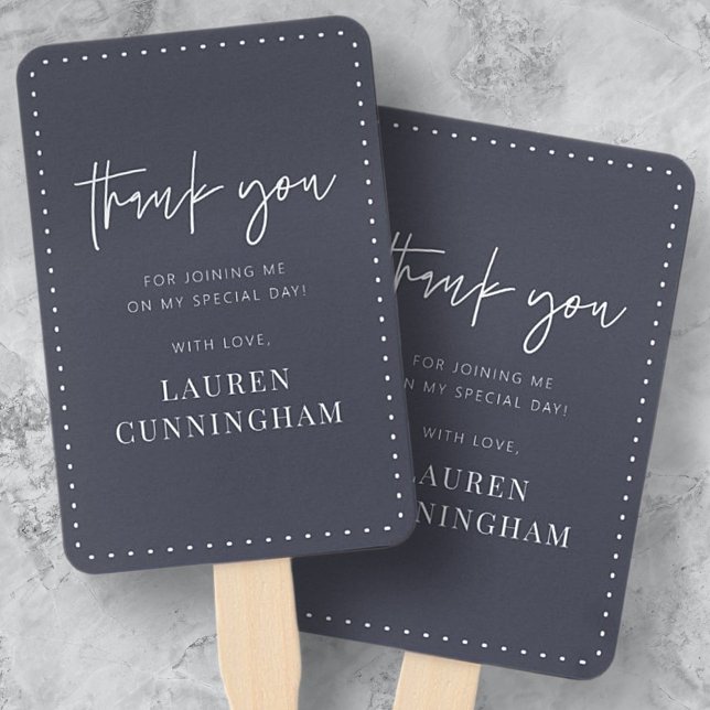 Modern Simple Minimalist Chic Thank You Hand Fan (Creator Uploaded)