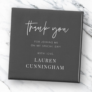 Modern Simple Minimalist Chic Thank You Magnet