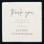 Modern Simple Minimalist Chic Thank You Stone Coaster<br><div class="desc">Design is composed of modern chic typography with sans serif and serif font.</div>
