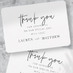 Modern Simple Minimalist Chic Wedding Thank You<br><div class="desc">Design is composed of modern chic typography with sans serif and serif font.</div>