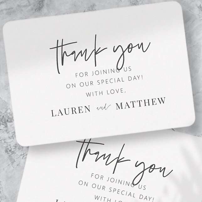 Modern Simple Minimalist Chic Wedding Thank You Card (Creator Uploaded)