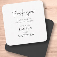 Modern Simple Minimalist Chic Wedding Thank You