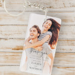 Modern Simple Minimalist Chic Wedding Thank You Keychain<br><div class="desc">Design is composed of modern chic typography with sans serif and serif font.</div>