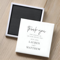 Modern Simple Minimalist Chic Wedding Thank You