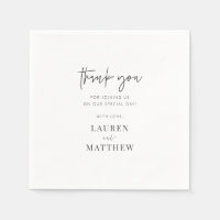Modern Simple Minimalist Chic Wedding Thank You