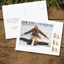 modern simple minimalist Christmas fa la la photo