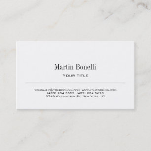 Modern Simple Minimalist Consultant Business Card