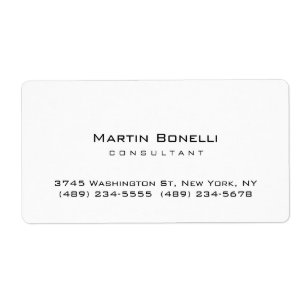 Modern Simple Minimalist Consultant Business Card