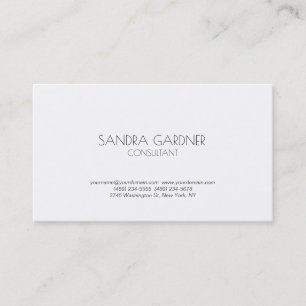 Modern Simple Minimalist Creative Consultant Business Card