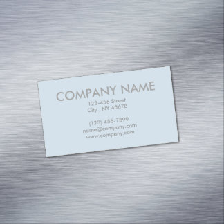 modern simple Minimalist girly chic ice blue Magnetic Business Card