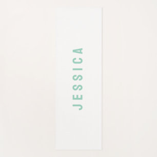 Modern Simple Minimalist Name Yoga Mat