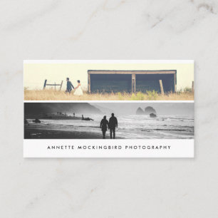 Modern Simple Minimalist Photography   Two Photo Business Card