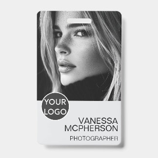 Modern Simple Minimalist Professonal Photo Secrity Badge