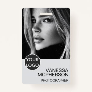 Modern Simple Minimalist Professonal Photo Secrity Badge