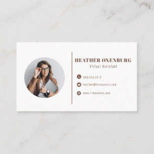 Modern Simple Minimalist QR Code Social Media Business Card