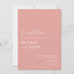 Modern Simple Minimalist Rehearsal Dinner Invita Invitation
