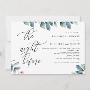  Modern Simple Minimalist Rehearsal Dinner  Invita Invitation